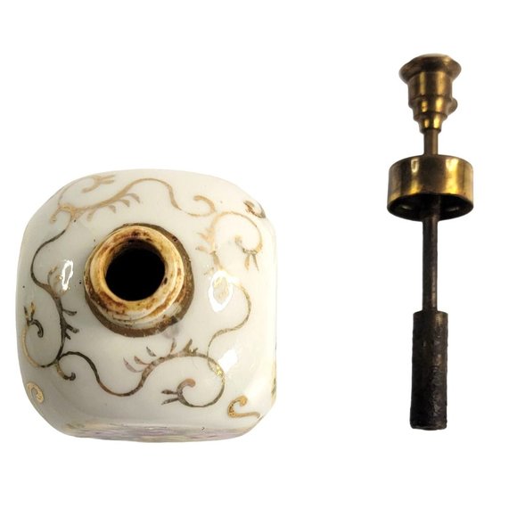 Vintage Wales Atomizer Perfume Bottle Floral Porcelain Japan - Picture 8 of 8